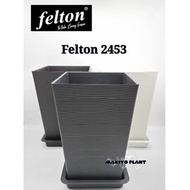 [PLASTIC POT] Felton 2453 Square Flower Pot / Plastic Flower Pot 园艺种植方形花盆