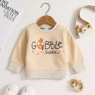 Baby Boys Gobble Vintage Turkey Sweatshirt