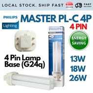 🇸🇬 Local Stock 🇸🇬 Philips Master PL-C 4P 4 PIN 13W / 18W / 26W PLC 827 830 840 865 Lamp Bulb Lightin