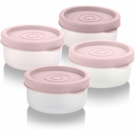 Condiment Cups Containers with Lids- 4 pk. 1.3 oz.Salad Dressing Container to go Small Food Storage 