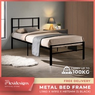 Metal Bed Frame Single / Queen White Color Quality Standard Single Flexidesignx GINA