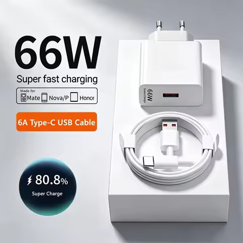66W 6A EU Super Fast Charger For Huawei Mate 40 50 60 P50 P60 Honor 90 100 200 400 Magic 3 4 5 6 7 P