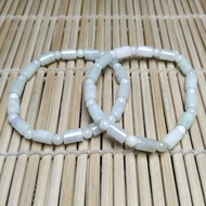 White Barrel Beads Bracelet