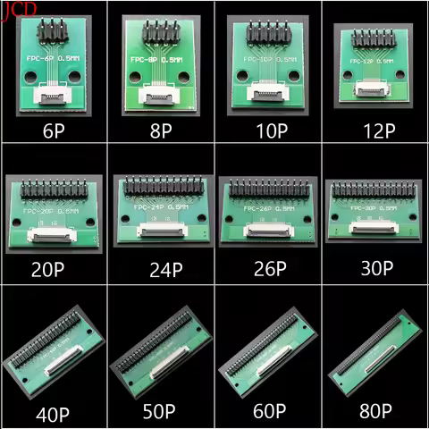 1Piece FPC FFC Flexible Cable Adapter Board 0.5mm 1mm Pitch Connector 6P 8P 10P 12P 20P 24P 26P 30P