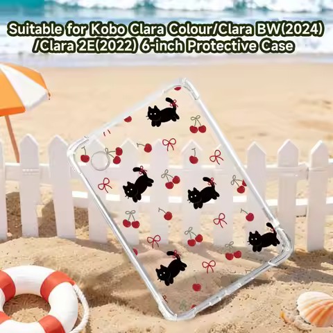 Transparent e-reader case with colorful design for Kindle/Kobo e-readers,compatible with Kindle 10/1