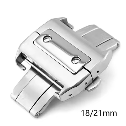 18mm 21mm Folding buckle double press butterfly buckle watch accessories Stainless Steel Watch Buckl