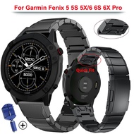 For Garmin Fenix 7X 7 7S 6 6S 6X Pro 5X 5 5S Plus Epix 2 MK2 Stainless Steel Bracelet QuickFit 20/22/26mm Metal Watch Band Strap
