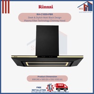 Rinnai RH-C1059-PBR Sleek &amp; Stylish Matt Black Design Plasma Filter Technology Chimney Hood