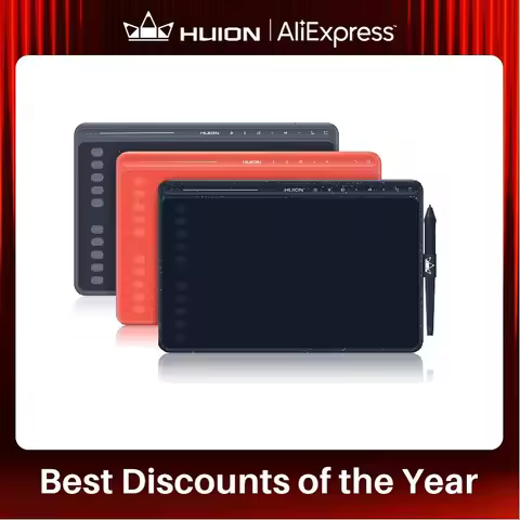 HUION HS611 Graphic Digital Drawing Tablet 266PPS Graphics Pen Tablet Multimedia Keys Three Colors F