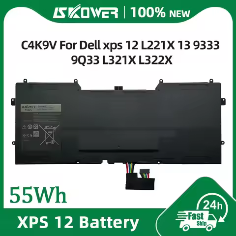 SKOWER 55Wh C4K9V Laptop Battery For Dell xps 12 L221X 13 9333 9Q33 L321X L322X Replacement Y9N00