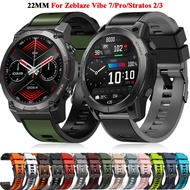 22mm Watch Straps For Zeblaze Vibe 7 Pro Stratos 2/3 Lite Beyond GTR 2 Btalk Silicone Wristband Zeblaze Swim Watchbands Bracelet