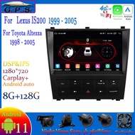 9“ Android 11 Car Radio For  Lexus IS200 XE10 1999 - 2005 For Toyota Altezza XE10 1998 - 2005 Video 