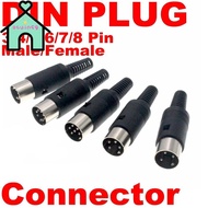 OTUINSG DIN Male Female Plug, Mount With Plastic Handle 3pin 4pin 5pin 6pin 7pin 8 Pin Audio AV Conn