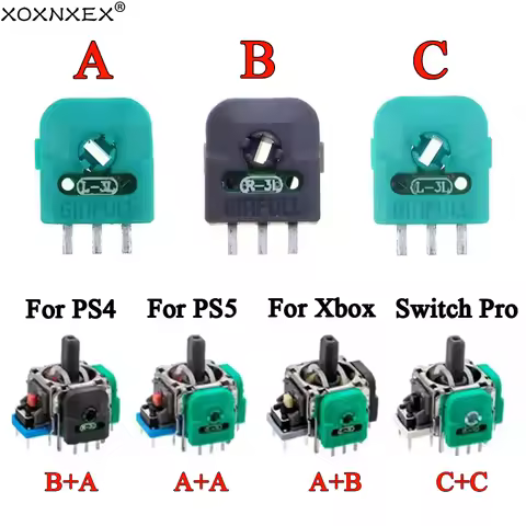 1Set 3D Hall Analog Joystick Potentiometer 3 Pin Sensor Module For Xbox One S Slim PS4 PS5 Switch Pr