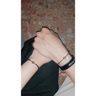 | LETTER INITIAL BRACELET | Letter Leather Strap Bracelet | Simple Letter Initial Bracelet | Bandung