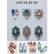 Princess Shoes Crystal Decorative Shoe Buckle Girls Shoes Shoes Flower Blue Crystal Gem Buckle