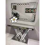 READY STOK🔥SET PERABOT KACA SET MEJA CONSOLE DIAMOND CRUSH