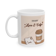 Cream Depiction Love  Coffee Mug CF Ceramic Mug 11Oz