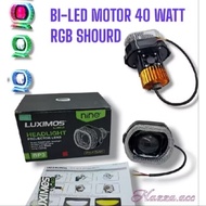 BI-LED BILED MOTORCYCLE PROJECTOR LAMP 9NINE LUXIMOS BP3 40 WATT SHROUD DEVI...