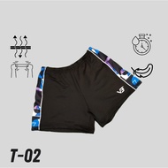 Seluar Pendek Tights Female Black Blue jersi 02 Sports  Sports black Tights Fast Dry Comfortable