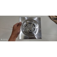 Phễu thu sàn ga thoát nước inox cỡ đại dùng cho ống phi 125 phi 140 160. Mặt ga 20 cm x 20 cm.