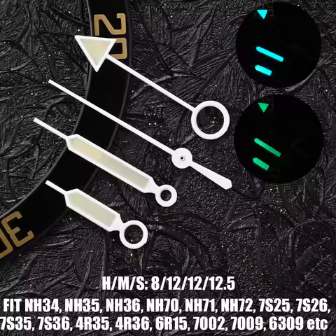 NH34 GMT Hands Watch Hands for NH34 Movement High Quality with C3 BGW9 Luminous NH34 Movement Watch 
