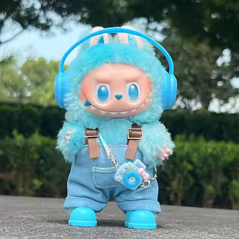 For 15/17cm Labubu Clothes Macaron Fashion Outfit Shoulder Straps Pants Headphones Cameras Shoes Lab