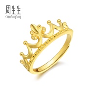 Chow Sang Sang 周生生 999.9 24K Pure Gold Love Decode Crown Adjustable Ring for Women 90226R Price-by-W