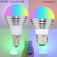 R RGB Remote Control Bulb E14E27LED Colorful Bulb Light 3W Smart Dimming Color-Changing Home Decorat