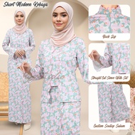 Baju Kurung Modern Floral Sulam Kebaya printed baju raya 2025 viral baju kurung moden 2025