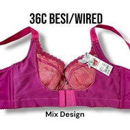 36C/80C Iron Bra Lace Soft Wired Bra Cotton Span Thin Women's Underwear with Wire