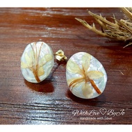 14K Gold-filled Pressed Flowers Earring Studs