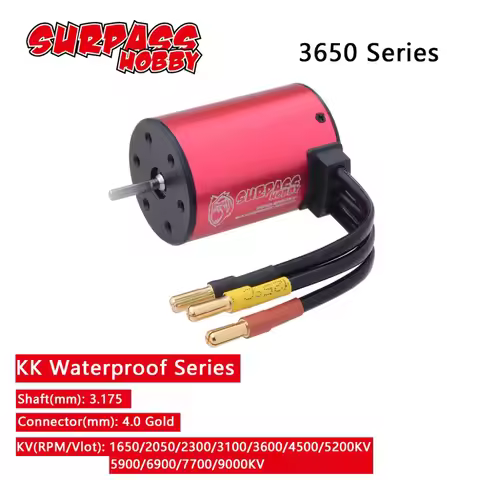 Surpass Hobby Waterproof 3650 Brushless Motor 3100KV 3600KV 3900KV 4300KV 4500KV 5200KV 5900KV 6900K