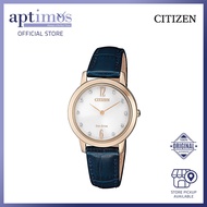 [Aptimos] Citizen Eco-Drive EX1493-13A Mother of pearl Dial Women Blue Leather Strap Watch