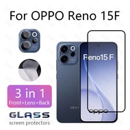 3 In 1 OPPO Reno 15F Tempered Glass Screen Protector Film Back Protector For OPPO Reno 15 14 15F 14F