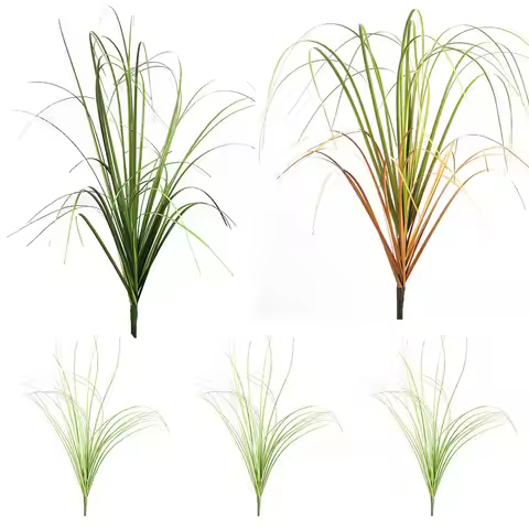 Artificial Plant Fake Greenery Artificials Onion Grass Faux Pampas Tropical Plants Simulation Weed W