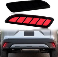 PGTOPONE Smoked LED Rear Bumper Reflectors Fog Brake Tail Light Sequential Turn Signal Lamps Accessories Compatible with Toyota Corolla Cross 2021 2022 2023 Function as 3 in 1, PGCCRM20230711