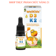 Welkids D3K2 - Bổ sung vitamin tan trong dầu olive hữu cơ Dạng giọt dùng được cho trẻ sơ sinh Chai 1