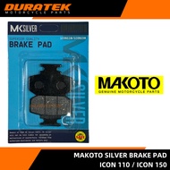 Makoto Silver Brake Pad for Keeway Icon 110 / Icon 150