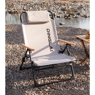 Outdoor High-Back Chair Camping Chair Portable Lounge Chair Folding Chair Beach Chair Market Stall A