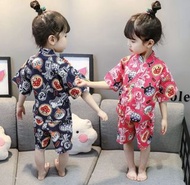 男女嬰幼兒bb kids 兒童小朋友夏天可愛麵包超人和風睡衣浴衣套裝