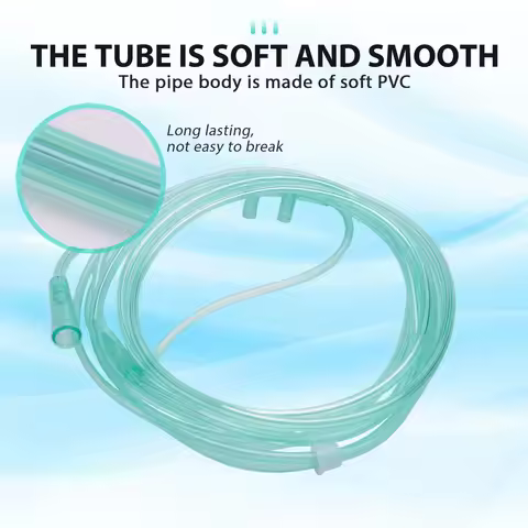 Highly Recommended 6Pcs Oxygen Cannulas 2 Meters Nasal Cannula Soft Nasal Oxygen Tubing O2 Cannula F