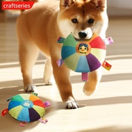 CRAFTSERIES Interactive Dog Toy with bell Dog Bite Toys Flying Disc for Training and Play Stress Rel