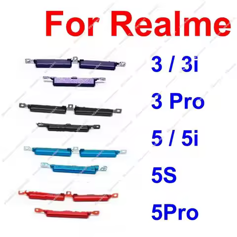 For Realme 3 5 Pro 3i 5i 5S On OFF Power Volume Button Side Keys Flex Cable Replacement
