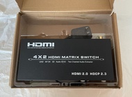 4K/60Hz HDMI Switch 4入2出 HDMI 轉換器 切換器 附遙控器