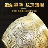 ✨Baifu Copper Cylinder Brass Rice Cylinder Ornaments Money Opening Gifts Piggy Bank Cornucopia Home 