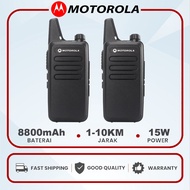 Set of 2 Motorola C1 Mini Walkie Talkie Long Range 10KM UHF 5 Watts 16 Channels Two Way Radio