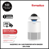 EUROPACE EPU 1110B HAZEPRO 2-IN-1 AIR PURIFIER WITH IONIZER - 1 YEAR WARRANTY