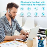 Bluetooth Headset with Detachable Microphone, Multi-Point Wireless Headset w/DSP Noise Canceling Mic