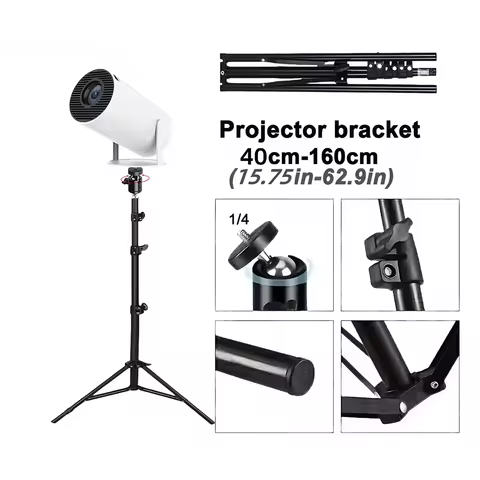 Extendable 160cm Projector Bracket Travel Tripod Photographic Lighting Stand for magcubic HY300Pro &